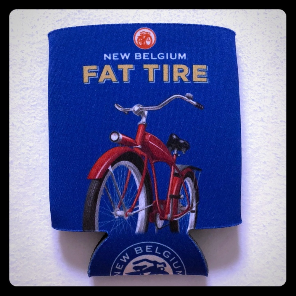 Fat Tire New Belgium Brewing Koozie - Brand New - Picture 3 of 4